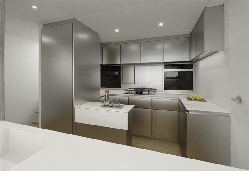 The galley where the chef works
